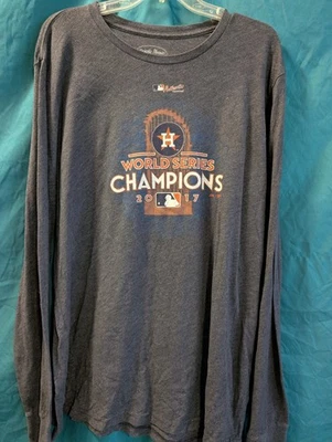 Astros 2017 World Series Champs Long Sleeve Shirt 2XL MLB Authentic Majestic - Image 1 of 3