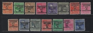 Precancels - MO - Jefferson City - Type 207 - 15 verschiedene Prexy Denoms - Bild 1 von 2