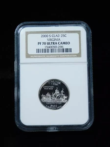 2000-S 25c Proof Virginia State Quarter - NGC PF70 Ultra Cameo - Picture 1 of 4