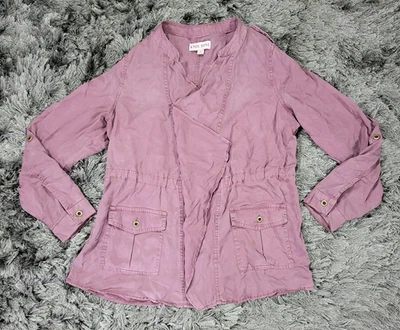 Chaqueta Knox Rose para mujer mediana malva púrpura Lyocell drapeada frente abierto utilitaria Foto 1 de 4