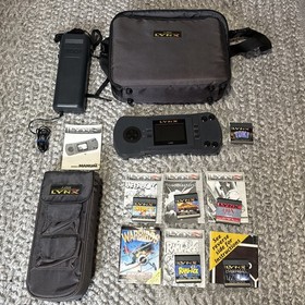 Atari Lynx Model 1 System, Games, Carrying Cases, Manuals, etc; Works, Read Desc