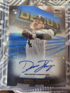 2025 Topps Finest - Debut Autographs Drew Thorpe #DAV-DT Blue Refractor /99 (AU, - Picture 1 of 2