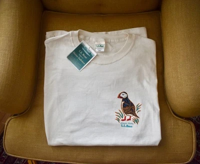 Deadstock 1990-е L.L. Bean x Maine Audubon «Atlantic тупик» футболка большой новый с Ярлыками - Изображение 1 из 4