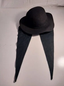 Sombrero de invierno negro vintage Street Smart de Betmar con bufanda 100 % fieltro de lana - Imagen 1 de 8