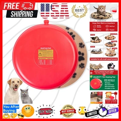 Heart-Shaped Microwave Heat Disc - Ideal Warming Pad for Newborn Pets & Rabbits - Image 1 of 4