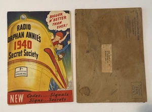 1940 Orphan Annie Radio Secret Society Decoder Abzeichen Buch mit Originalumschlag - Bild 1 von 10