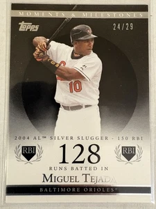 2007 Topps Moments & Milestones - Miguel Tejada 150 RBIS #128 /29 - Picture 1 of 2