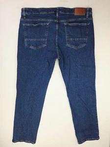 Orvis Five Pocket Größe 38 x 32 gerade Herren Logo Etikett blau Denim Jeans - Bild 1 von 12