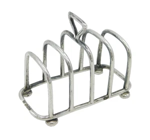 Sterling Silver Miniature Toast Rack Antique 1935 Sheffield Art Deco - Picture 1 of 4
