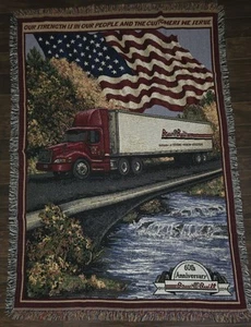Vintage Bauer Built Tapestry 60th Anniversary Cotton Woven Throw Blanket USA - Picture 1 of 7