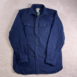 Camisa de franela LL Bean para hombre S azul calce tradicional mangas largas - Imagen 1 de 7