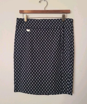 Falda lápiz elástica Courtenay blanca y negra para mujer talla mediana plisada oficina Foto 1 de 4