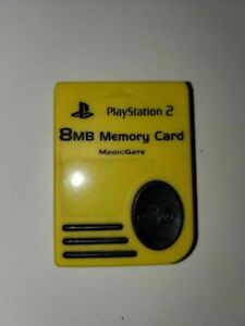 Memory Card 8MB MagicGate Yellow Nyko for Playstation 2 PS2 Console Game System