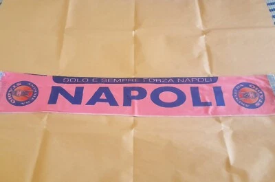 Sciarpa calcio NAPOLI ( Anni 2000 ) 4' tipo/Rosa in panno - Immagine 1 di 3