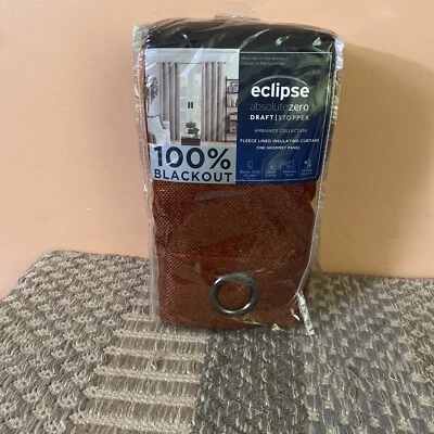 Eclipse Ambiance Draft Stopper 100% Blackout Grommet One Panel Absolute Zero @ - Image 1 of 4