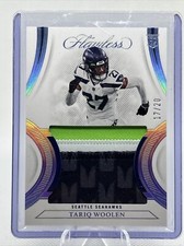 TARIQ WOOLEN RC 2022 Panini Flawless #RP-TWO Silver 17/20 Rookie Patch Seahawks