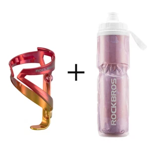 ROCKBROS Bike Water Bottle Holder With 750ml Insulated Water Bottle Multi-Color - Picture 1 of 38
