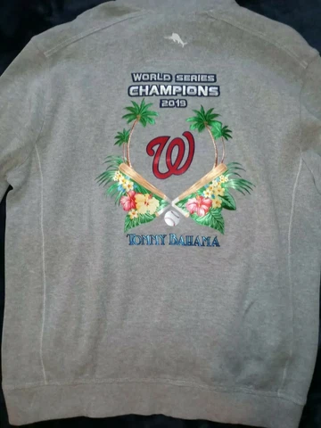 Tommy Bahama Washington Nationals World Series Champions XLarge 1/4 Zip Sweater Cover