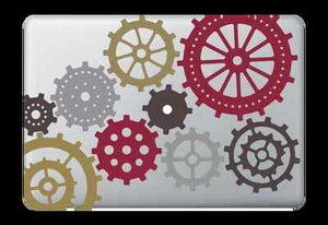 Gears 2 Decal Sticker for Apple Mac Book Air/Pro Dell Laptop 13" 15" 17" - Picture 1 of 2