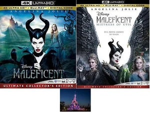 Maleficent 1 One & 2 Two Mistress of Evil 2 4K Ultra HD + Blu Ray Set - Picture 1 of 4