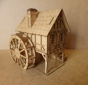 28mm Fantasy Tudor Style Watermill 2mm MDF Laser Cut Kit - Picture 1 of 8
