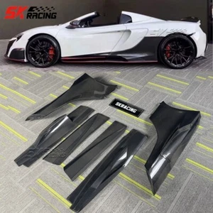 Real Carbon Fiber Sideskirts Lip Fits McLaren MP4-12C 650S Upgradation 675LT - Picture 1 of 21