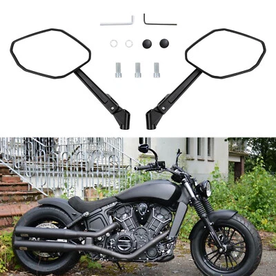 Espejos retrovisores laterales negros para motocicleta Indian Scout Twenty Sixty Bobber Foto 1 de 4