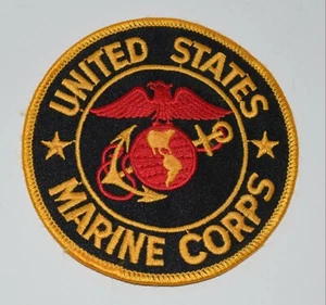 Parche bordado redondo de 4" del Cuerpo de Marines de los Estados Unidos para planchar - Imagen 1 de 4
