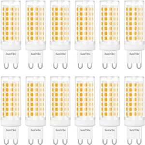 G9 LED Bulb 6W, 60W G9 Halogen Bulb Replacement, 540LM, Warm White 3000K, AC110- - Picture 1 of 12
