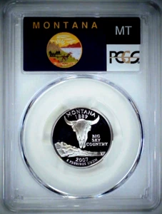 2007-S 25C State Quarter Montana PCGS PR69 DCAM 90% Silver 23ltat0820 - Picture 1 of 4