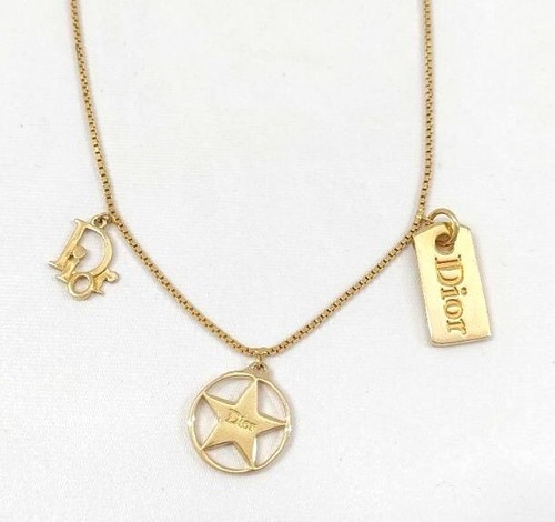 Collana catena Christian Dior CD LOGO charm ORO