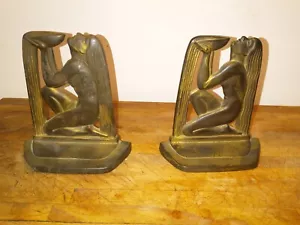 Rare Vintage "The Well Of Wisdom Bookends" ART DECO - 1929 - Picture 1 of 5