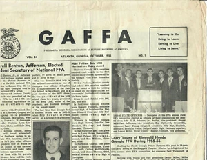 Atlanta, GAFFA Zeitung Oktober 1955 - Georgia Association of FFA - Bild 1 von 1