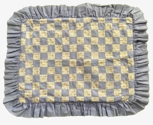 Vintage Pieced Quilt Sham Kissenbezug mit Rüschen - Bild 1 von 2