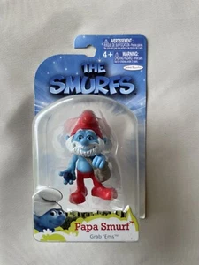 Papa Jakks Pacific 2013 The Smurfs Movie Grab Ems Smurf figure Schtroumpf - Picture 1 of 1