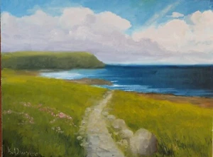 Original landscape oil painting, new, signed, Ireland, coast, seascape - Picture 1 of 1