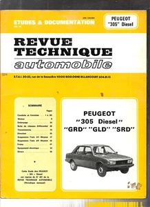 Revue technique automobile Peugeot 305 Diesel GRD GLD SRD REF E27H - Picture 1 of 12
