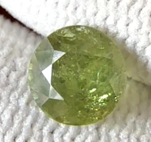 1,48ct Perfect Round Green Demantoid Granat 100% Naturerde abgebaut Namibia - Bild 1 von 2