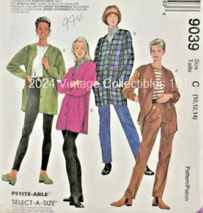 Cárdigan McCalls Patrón 9039 Misses Top Pantalones Leggings Talla 10 12 14 Sin Cortar FF - Imagen 1 de 5