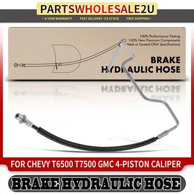 Mangueira hidráulica de freio traseira destro para Chevy C6500 Kodiak GMC T7500 pinça de 4 pistões - Imagem 1 de 4