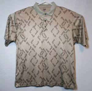 PING Performance Dynamics Tan Geometric Athletic Golf Polo Men's XL - Picture 1 of 7