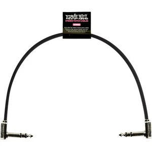 Ernie Ball Flat Ribbon Stereo Patch Cable 12in - Black - Single - Picture 1 of 3