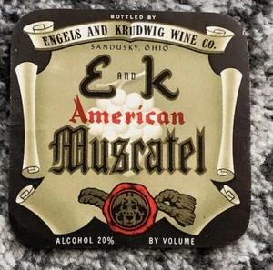 Engels Krudwig Liquor Muscatel E&K American Label Vintage Original NOS Unused - Picture 1 of 3