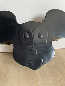VINTAGE Walt Disney Mickey Mouse Head Tin Box Collectible Black Container Open - Picture 1 of 7