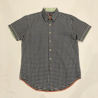 Robert Graham X Men’s Large Short Sleeve Button Up Shirt Checker Plaid *READ* - Image 1 of 4