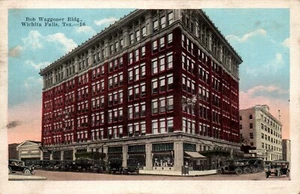 POSTKARTE BOB WAGNER GEBÄUDE WICHITA FALLS TEXAS - Bild 1 von 2