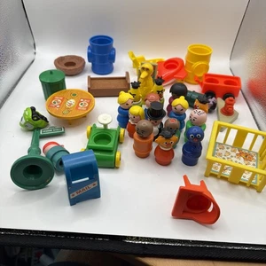 VTG Fisher Price Sesame Street Little People Bert Ernie Big Bird  Cookie ++++ - Picture 1 of 11