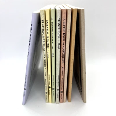 Wooden Books Walker Set of 9 – Sacred Geometry Math Science Nature & More - Mint - Image 1 of 4