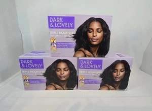 Dark and Lovely Triple Nourished Hair Relaxer, Regular Strength, Lot of 3 Boxes - Picture 1 of 2