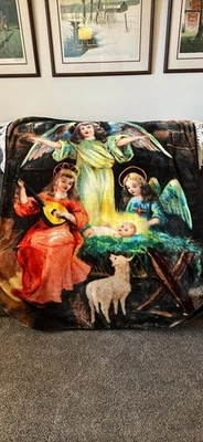 The Northwest Co Holiday Seasonal Pattern. 60x51 Inches.  Beautiful - Image 1 of 4